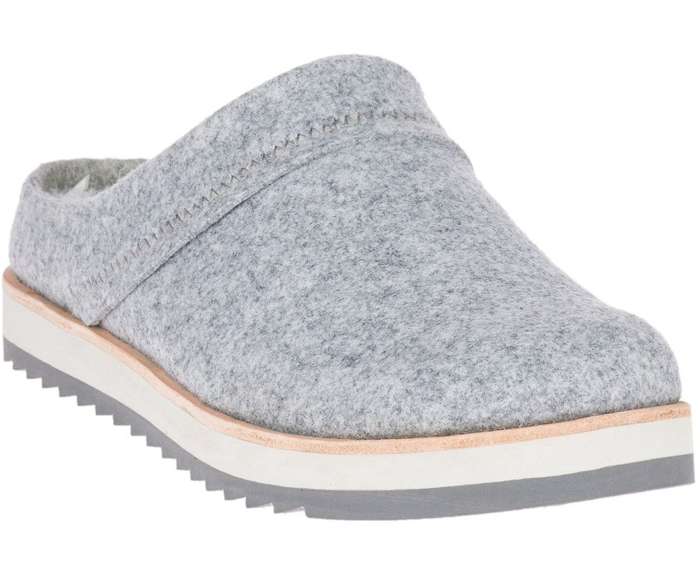 Merrell Slip Ons Damskie Szare - Juno Clog Wool - 296307-DPQ